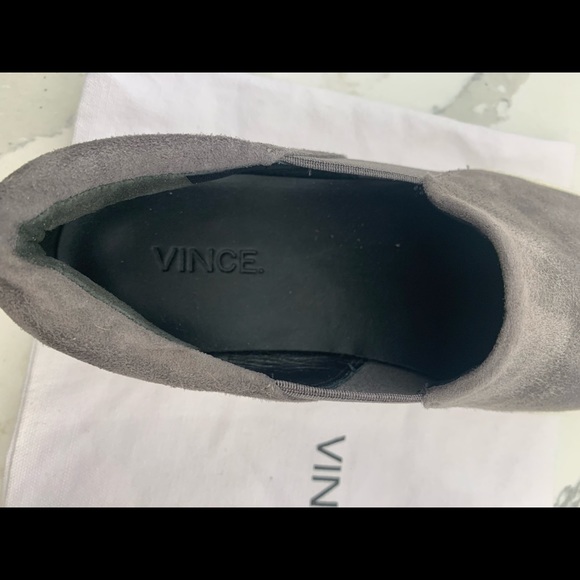 Vince Warren Slip-on Platform Grey Suede Sneaker - Picture 11 of 14